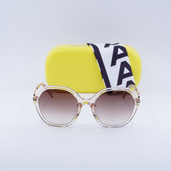 Marc Jacobs MARC 728/F/S 035J HA Geometric Sunglasses - Brown/Gold/Brown - Picture 6 of 9